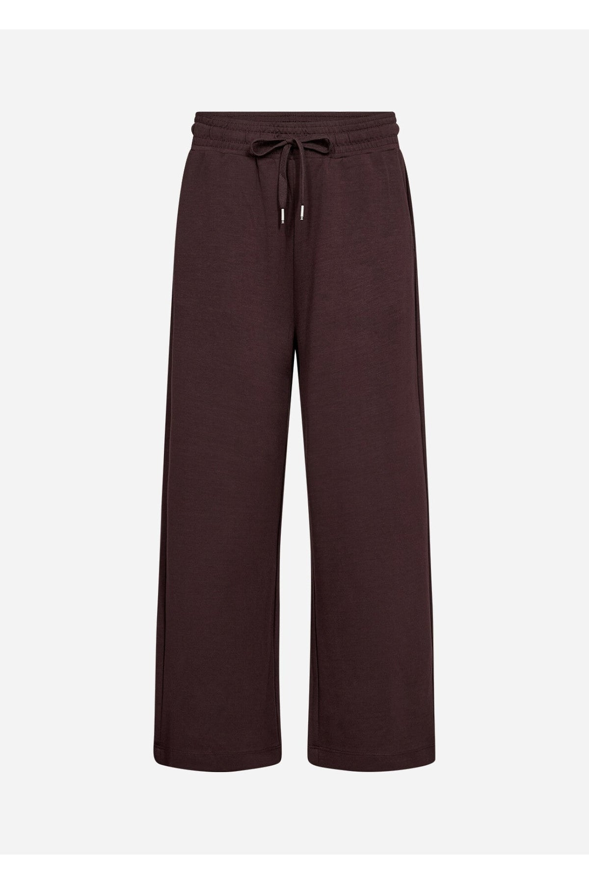 Soya Concept Banu 33 25328-20 Dark Brown Crop Jersey Trouser — view 4. Shop Soya Concept at Dotique