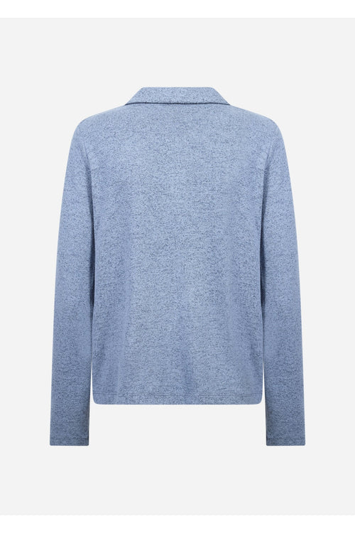 Soya Concept Biara 159 Collared Jumper Blue — view 2. Shop Soya Concept at Dotique