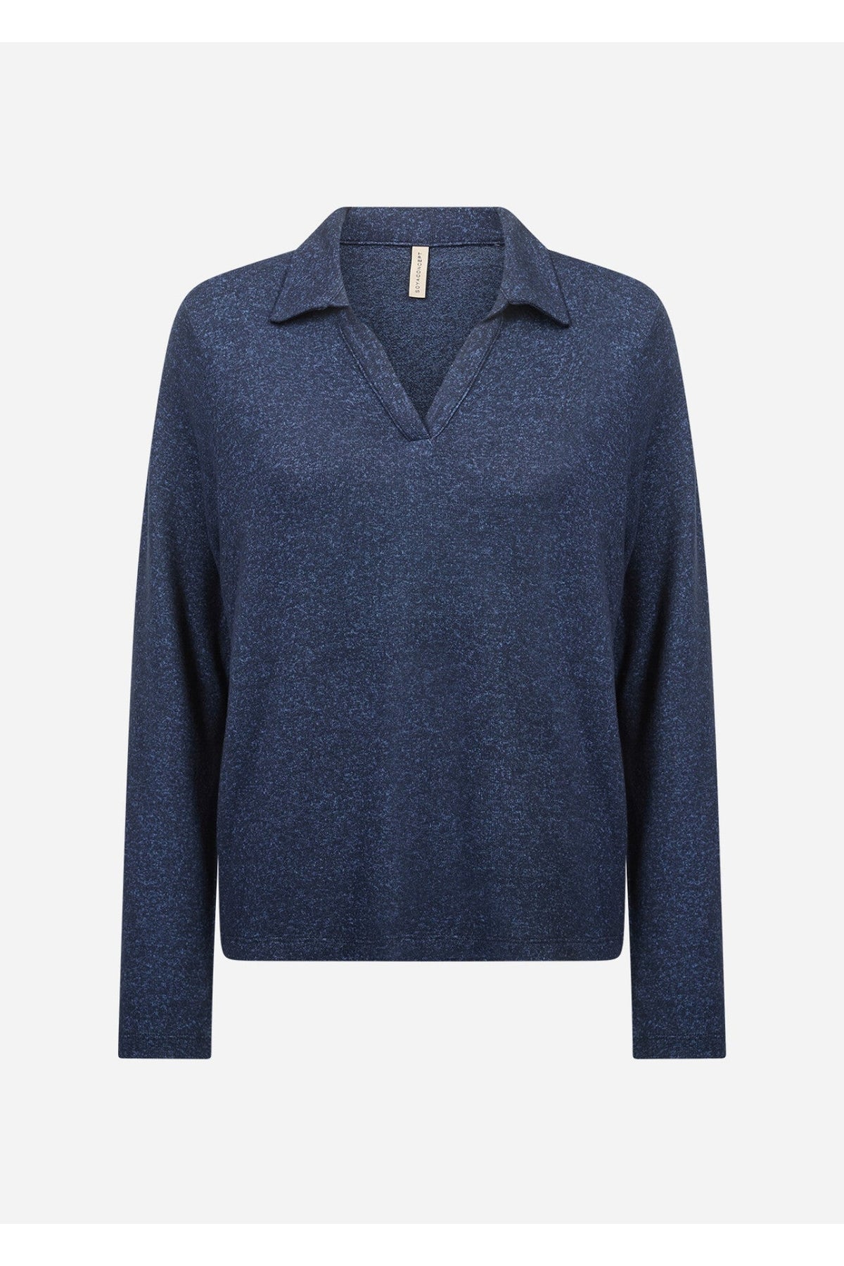 Soya Concept Biara 159 Collared Jumper Navy — view 4. Shop Soya Concept at Dotique