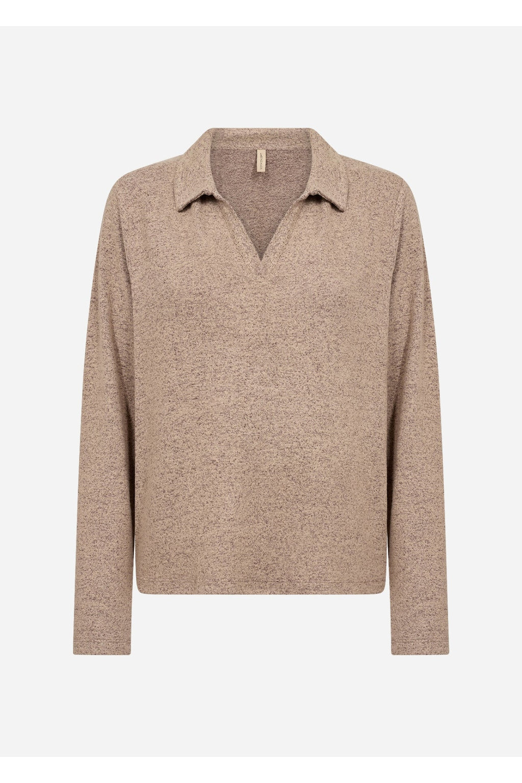 Soya Concept Biara 159 Collared Jumper Taupe — view 4. Shop Soya Concept at Dotique