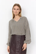 Soya Concept Halia 1 Blouse Taupe — view 1. Shop Soya Concept at Dotique
