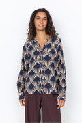Soya Concept Halin 1 Shirt Navy — view 1. Shop Soya Concept at Dotique