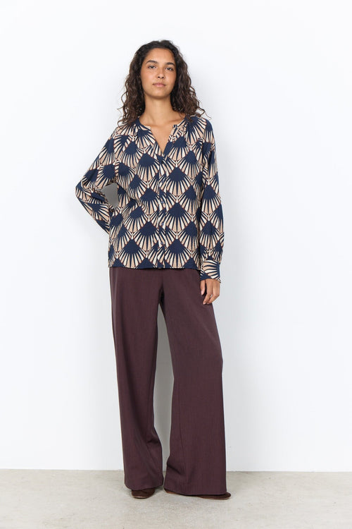 Soya Concept Halin 1 Shirt Navy — view 2. Shop Soya Concept at Dotique