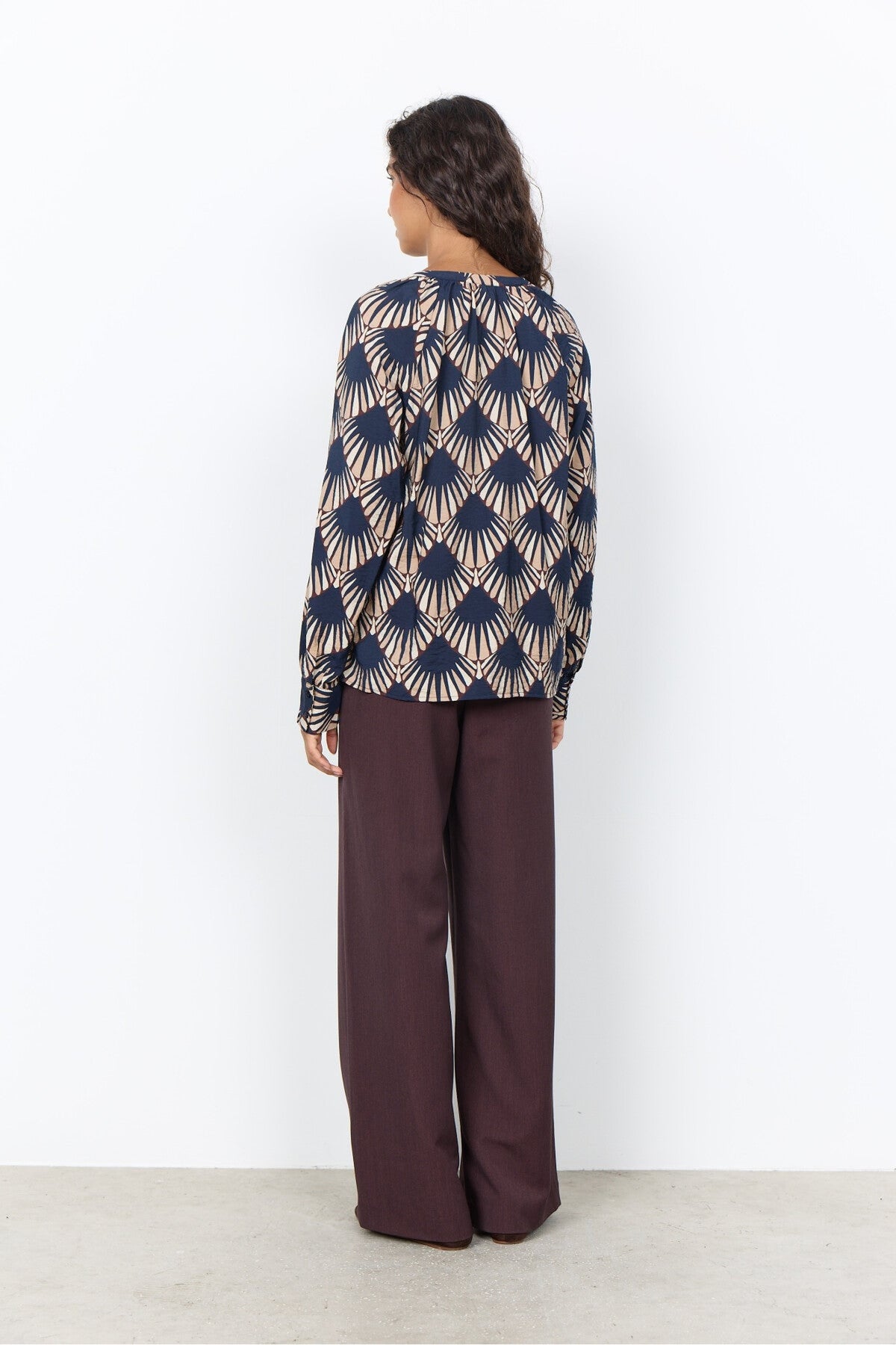 Soya Concept Halin 1 Shirt Navy — view 3. Shop Soya Concept at Dotique