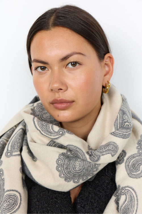 Soya Concept Hanar 1 Scarf Grey — view 2. Shop Soya Concept at Dotique