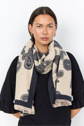 Soya Concept Hanar 1 Scarf Navy — view 1. Shop Soya Concept at Dotique