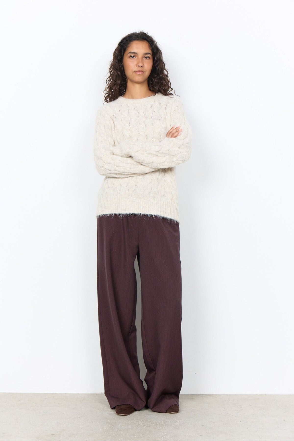 Soya Concept Heida 1 33845 Jumper in Sand — view 2. Shop Soya Concept at Dotique