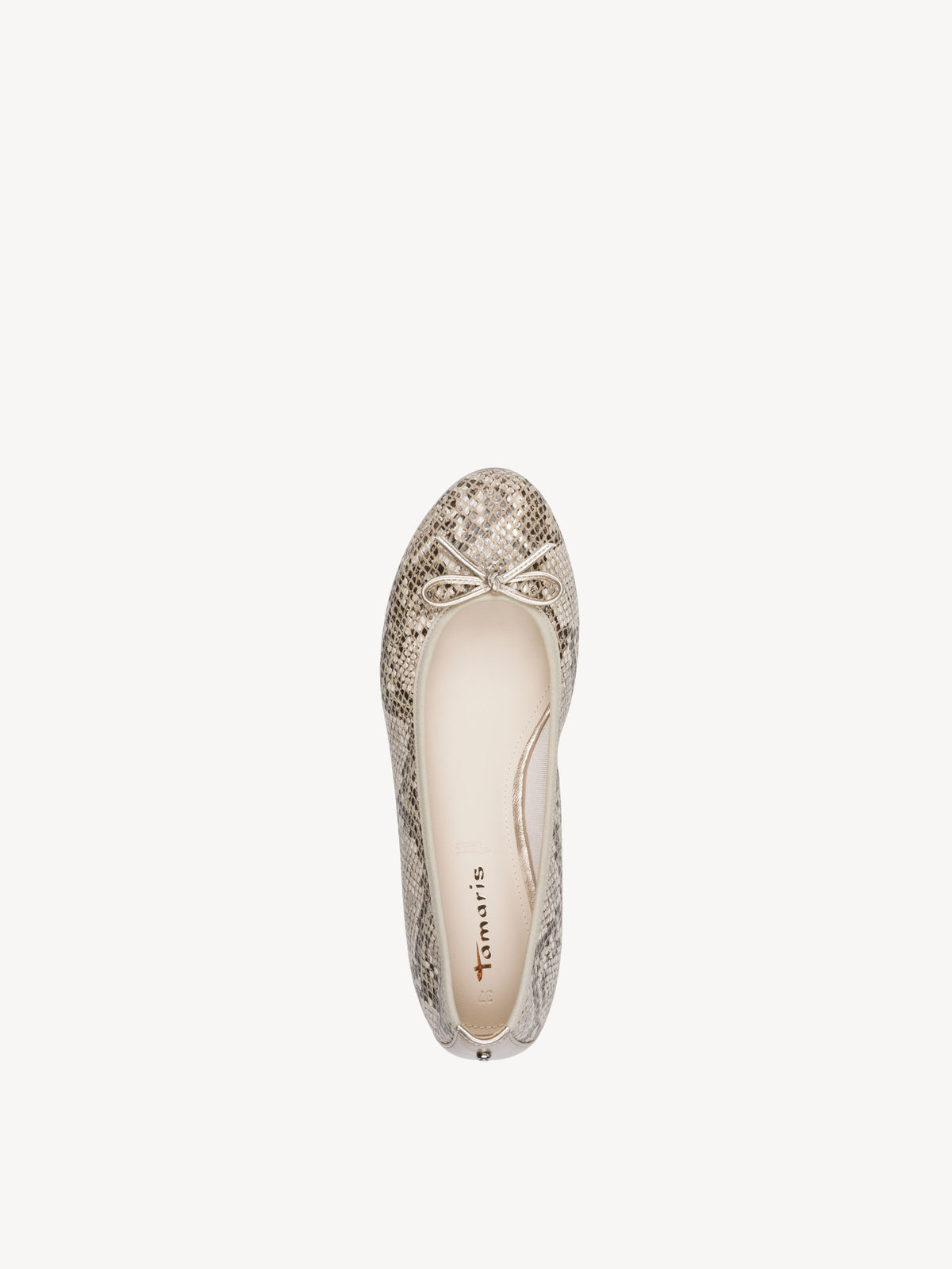 Shop Tamaris at Dotique – 1-22154-46-483 Snake Print Ballerina Shoes, view 4