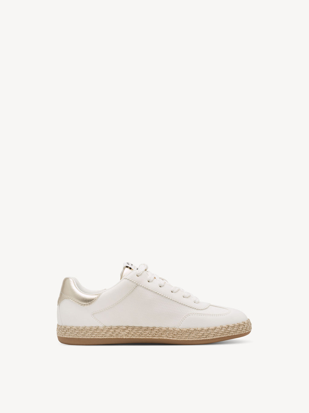 Shop Tamaris at Dotique – 1-23641-46-190 White and Gold Trainers, view 6