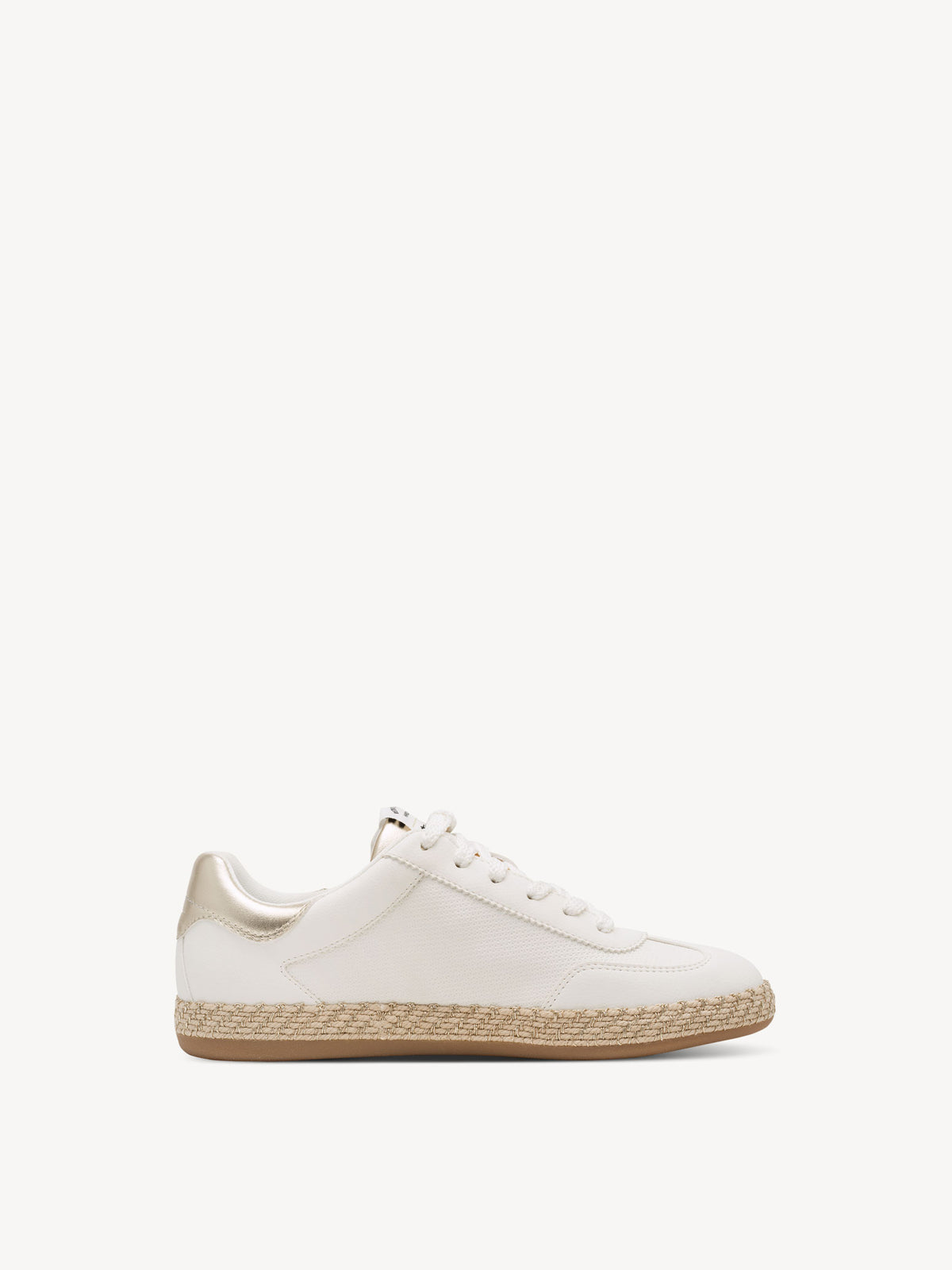Shop Tamaris at Dotique – 1-23641-46-190 White and Gold Trainers, view 6