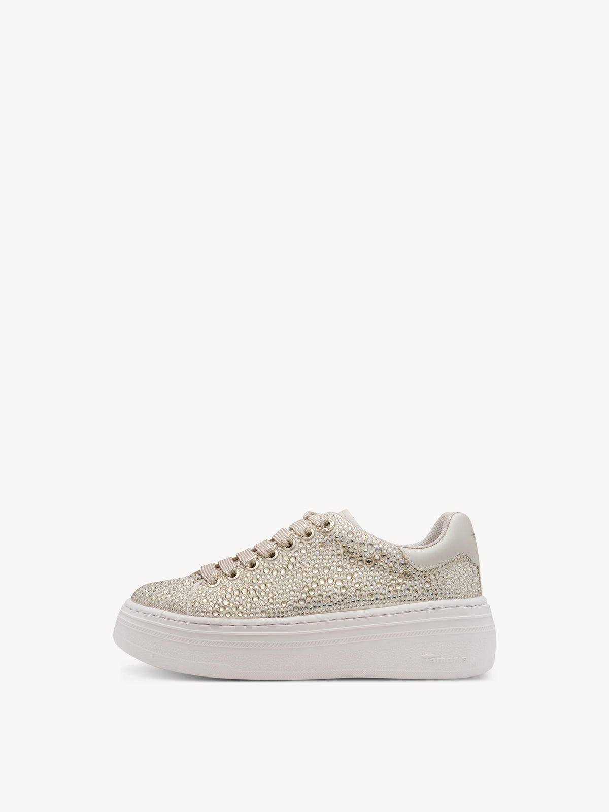 Shop Tamaris at Dotique – 1-23795-46-179 Champagne Platform Trainers, view 5