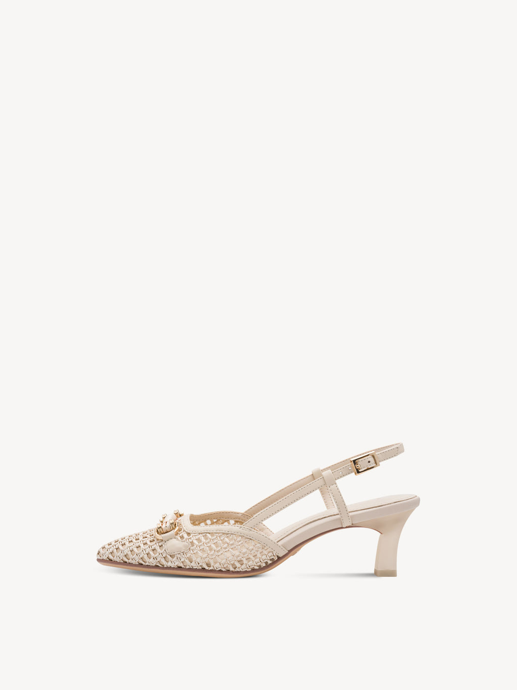 Shop Tamaris at Dotique – ivory slingback shoes 1-29634-44-418, view 4