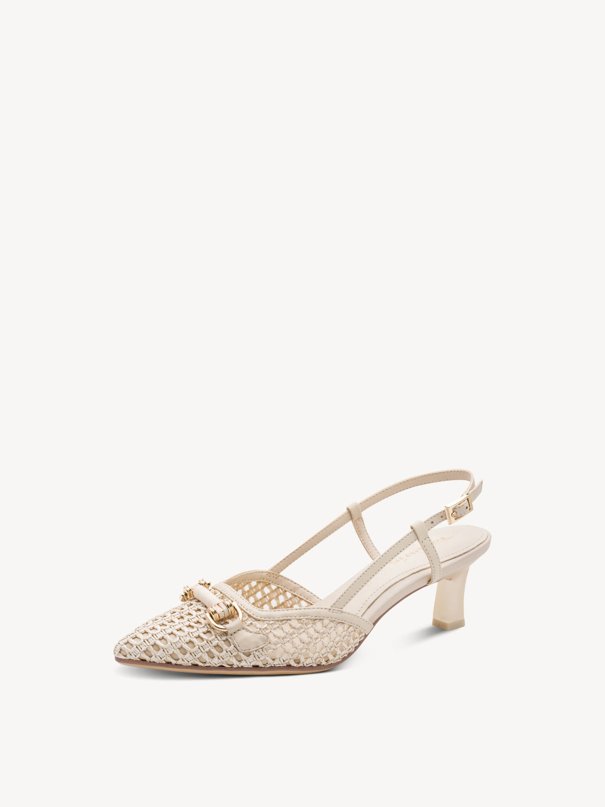 Shop Tamaris at Dotique – ivory slingback shoes 1-29634-44-418, view 6