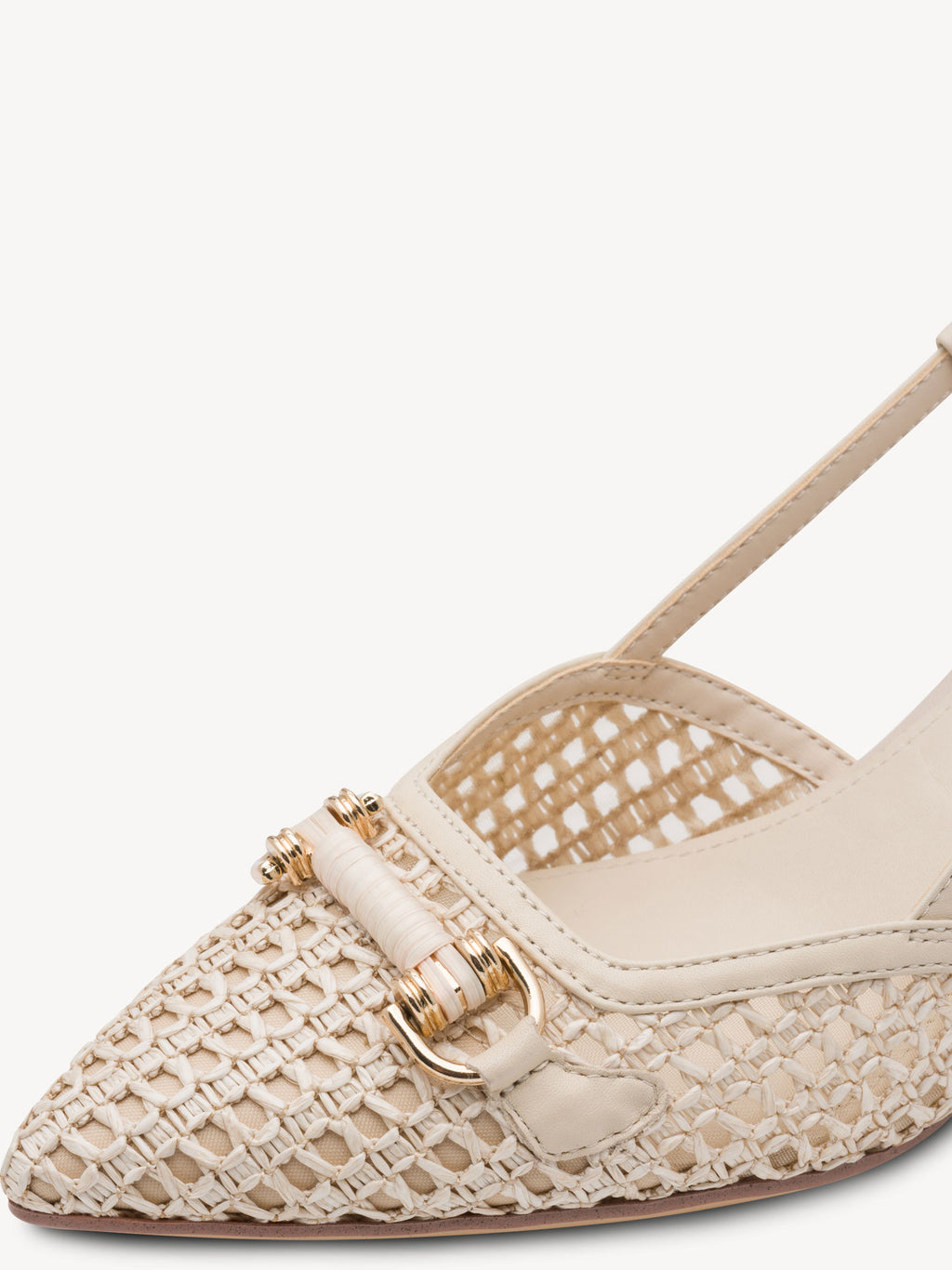 Shop Tamaris at Dotique – ivory slingback shoes 1-29634-44-418, view 7