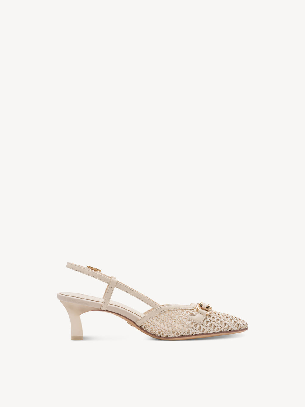 Shop Tamaris at Dotique – ivory slingback shoes 1-29634-44-418, view 8