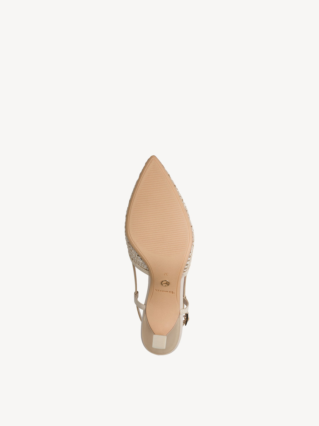 Shop Tamaris at Dotique – ivory slingback shoes 1-29634-44-418, view 9