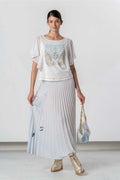 Elisa Cavaletti Incontro Off-White Graphic T-Shirt EJP265002802 03149 front view in gallery position 1 shop Elisa Cavaletti at Dotique