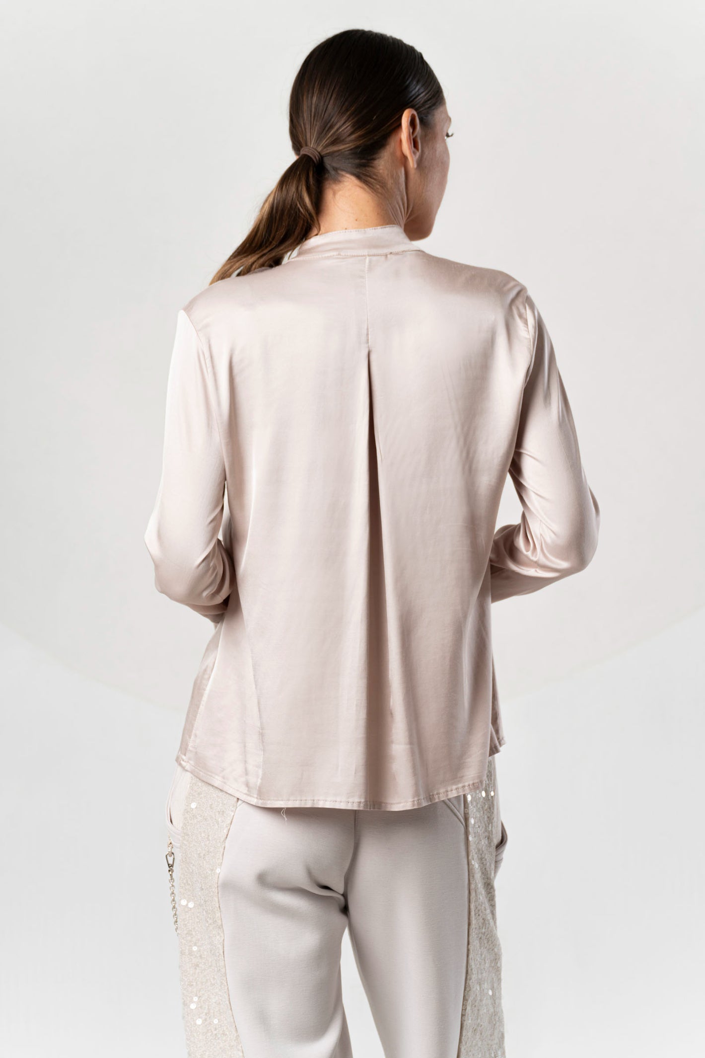 Shop the Elisa Cavaletti ELW261010902 Powder Pink Blouse at Dotique. A feminine designer blouse with beautiful ruffle detailing from the AW26 collection.