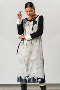 Shop the Elisa Cavaletti ELW262017208 Dress at Dotique. A luxurious black and ivory printed designer dress with beautiful detailing for AW26.