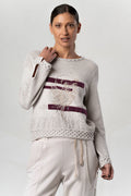 Discover the Elisa Cavaletti ELW264038805 Jumper at Dotique. Premium Italian knitwear in beige and bordeaux with distinctive AW26 detailing.