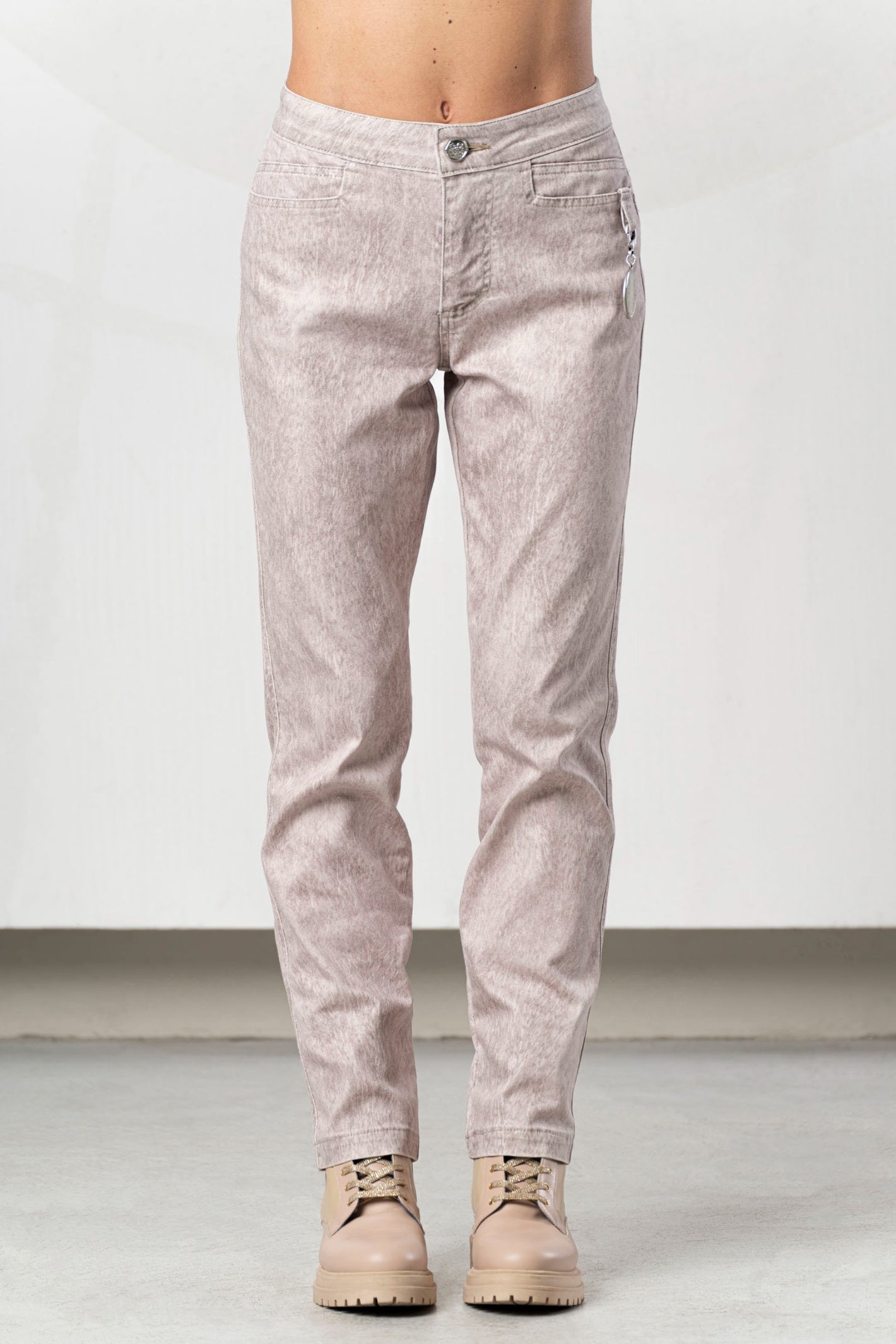 Elisa Cavaletti ELW266003700 Jeans - Print with zipper detail, shop Elisa Cavaletti at Dotique for stylish denim designs