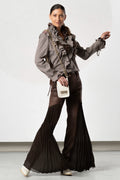 Shop Elisa Cavaletti ELW266069104 Brown Trousers at Dotique. Premium designer trousers with added stretch in a rich chocolate shade for AW26.