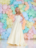 Tiffanys Fiorella Butter Yellow Prom Dress