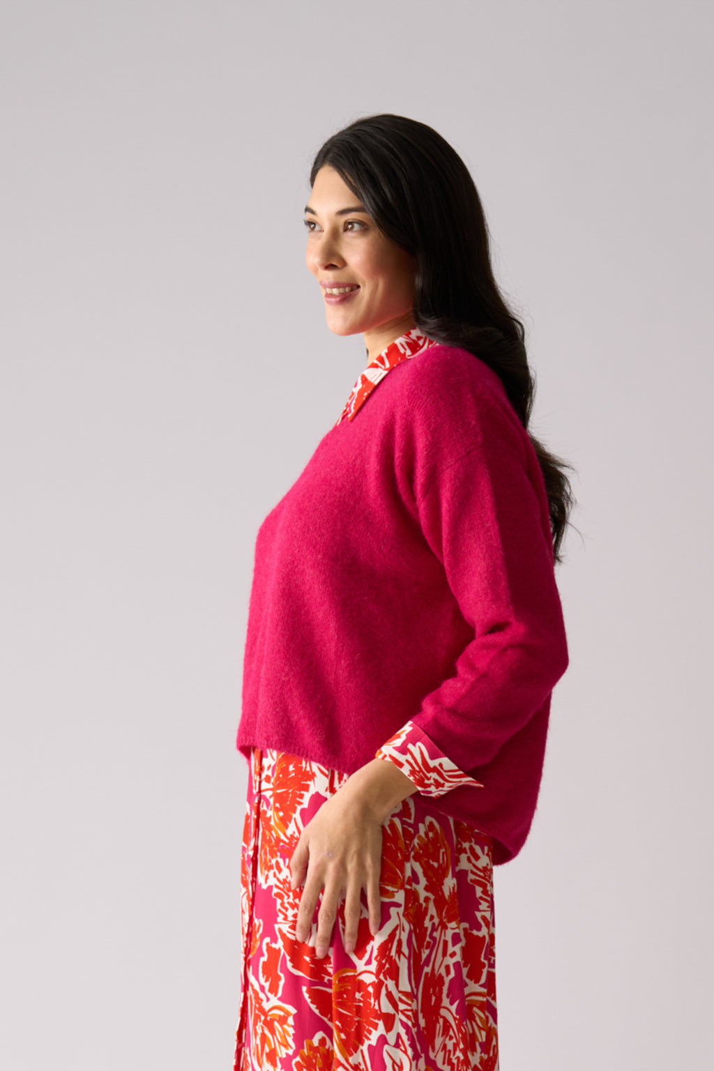 Foil FO8075 Jumper Half Jumper Hot Pink