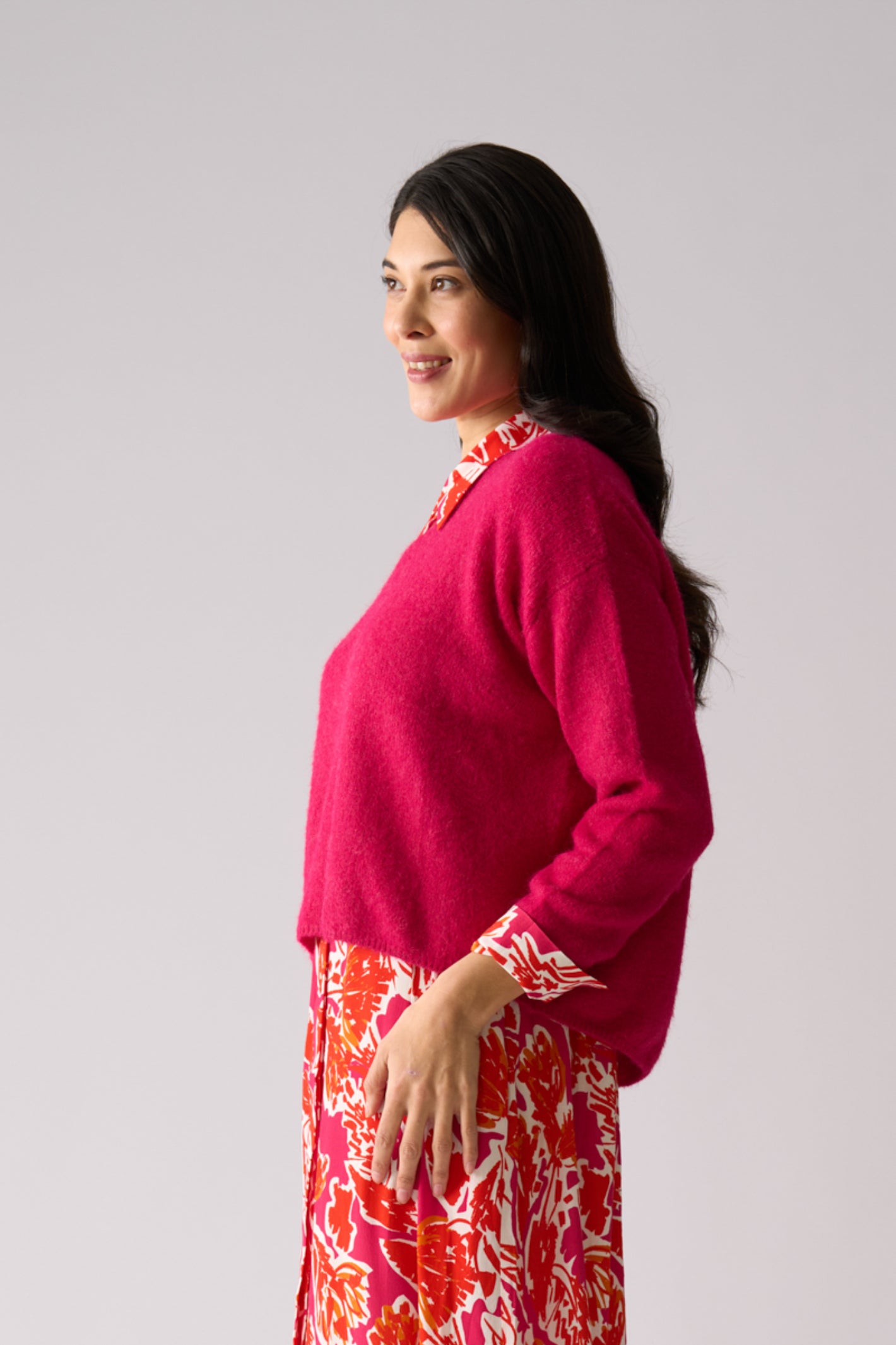Foil FO8075 Jumper Half Jumper Hot Pink