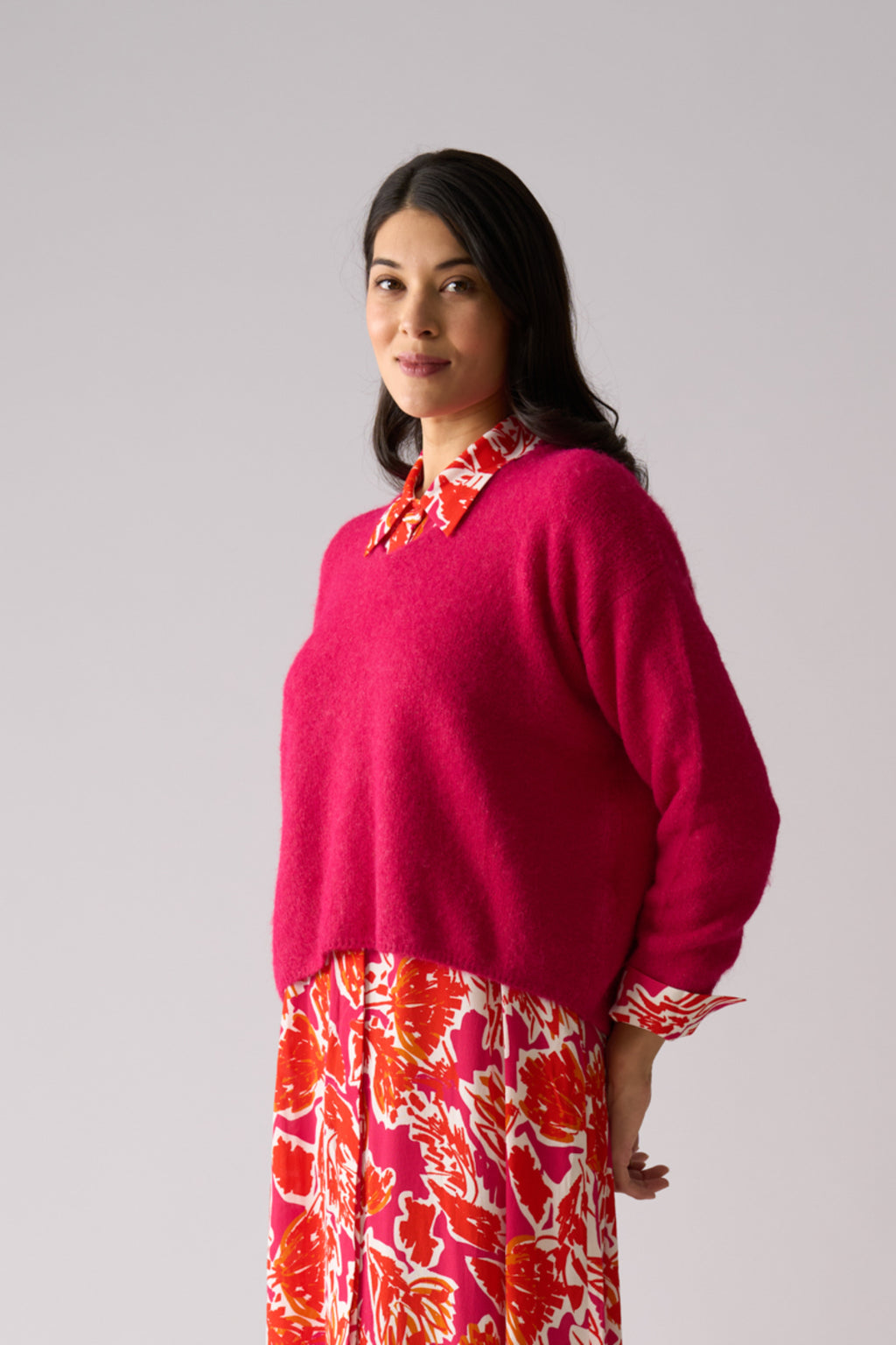Foil FO8075 Jumper Half Jumper Hot Pink
