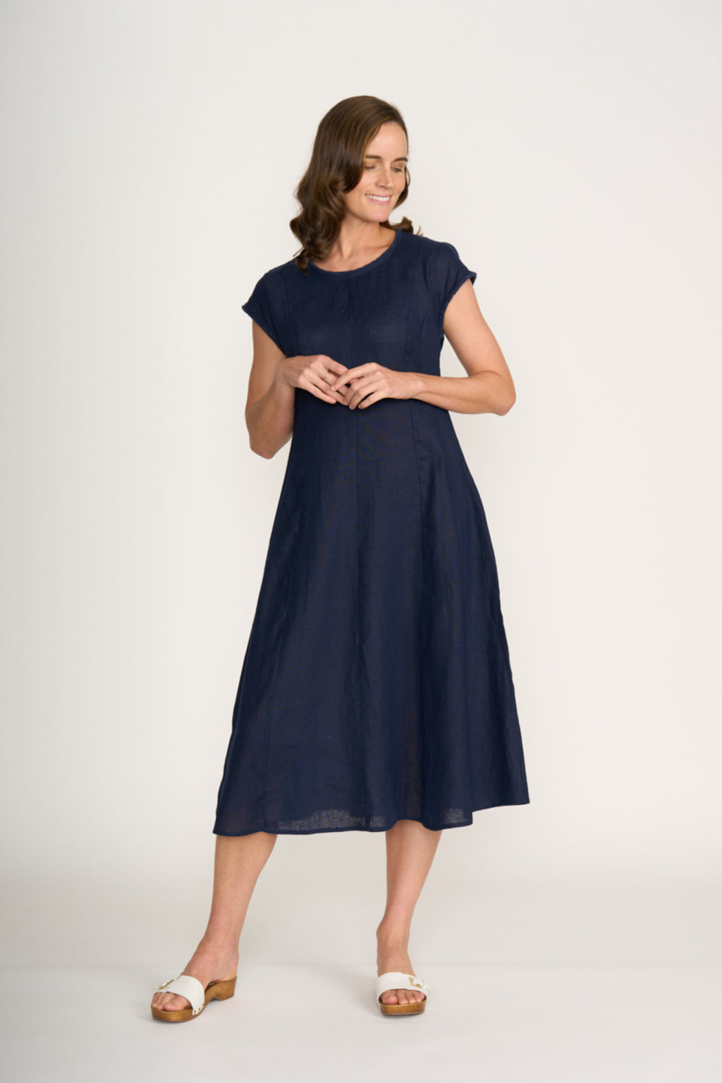 Woman wearing Foil Fo8241 Festival Event Dress Eclipse by Foil, shop the vendor at Dotique for elegant event wear.