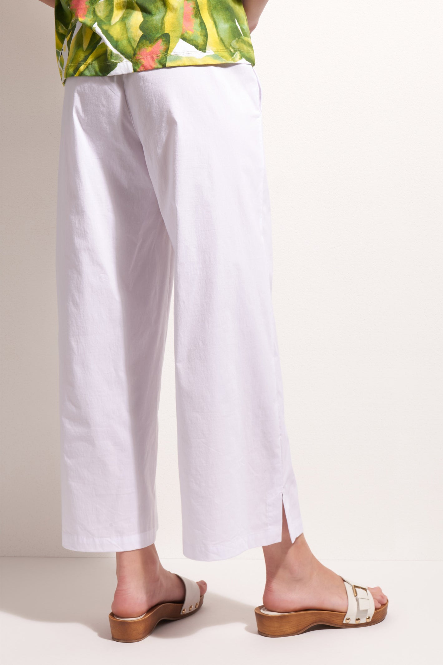 Foil Fo8259 Broad Horizon Trousers White shown worn with sandals shop the Foil collection at Dotique
