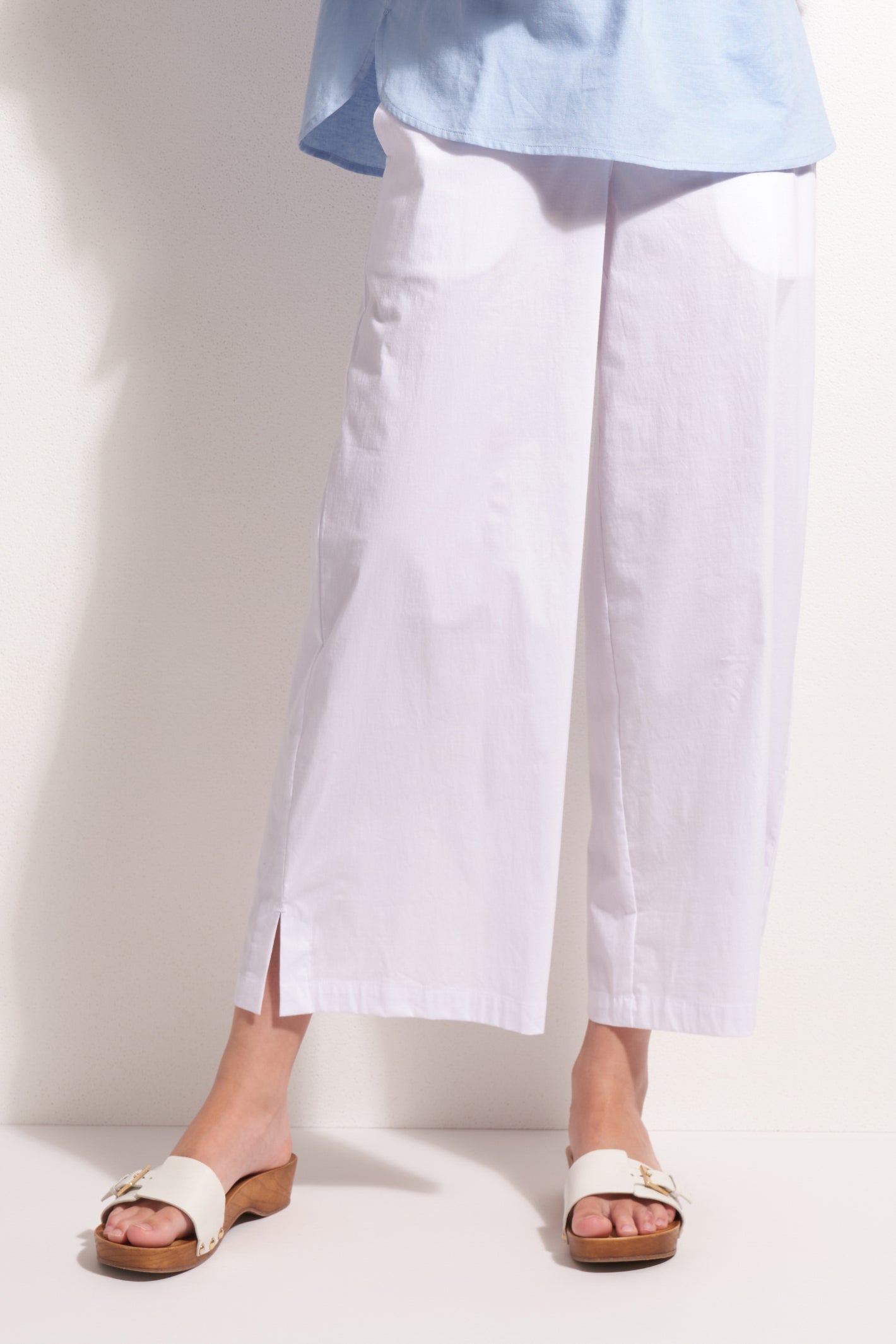 Foil Fo8259 Broad Horizon Trousers White shown with relaxed wide leg style by Foil Shop Foil at Dotique