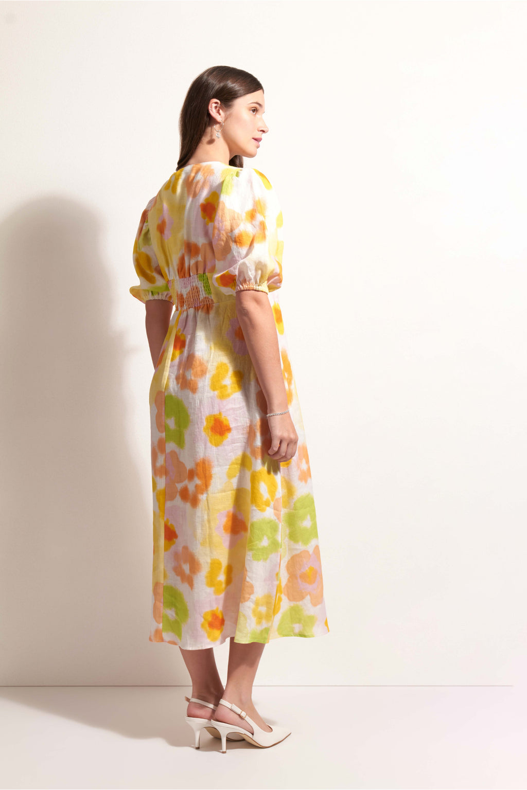 Back view of model wearing Foil Fo8287 Empire-Ly Yours Dress Posh Petals by Foil Shop the vendor at Dotique