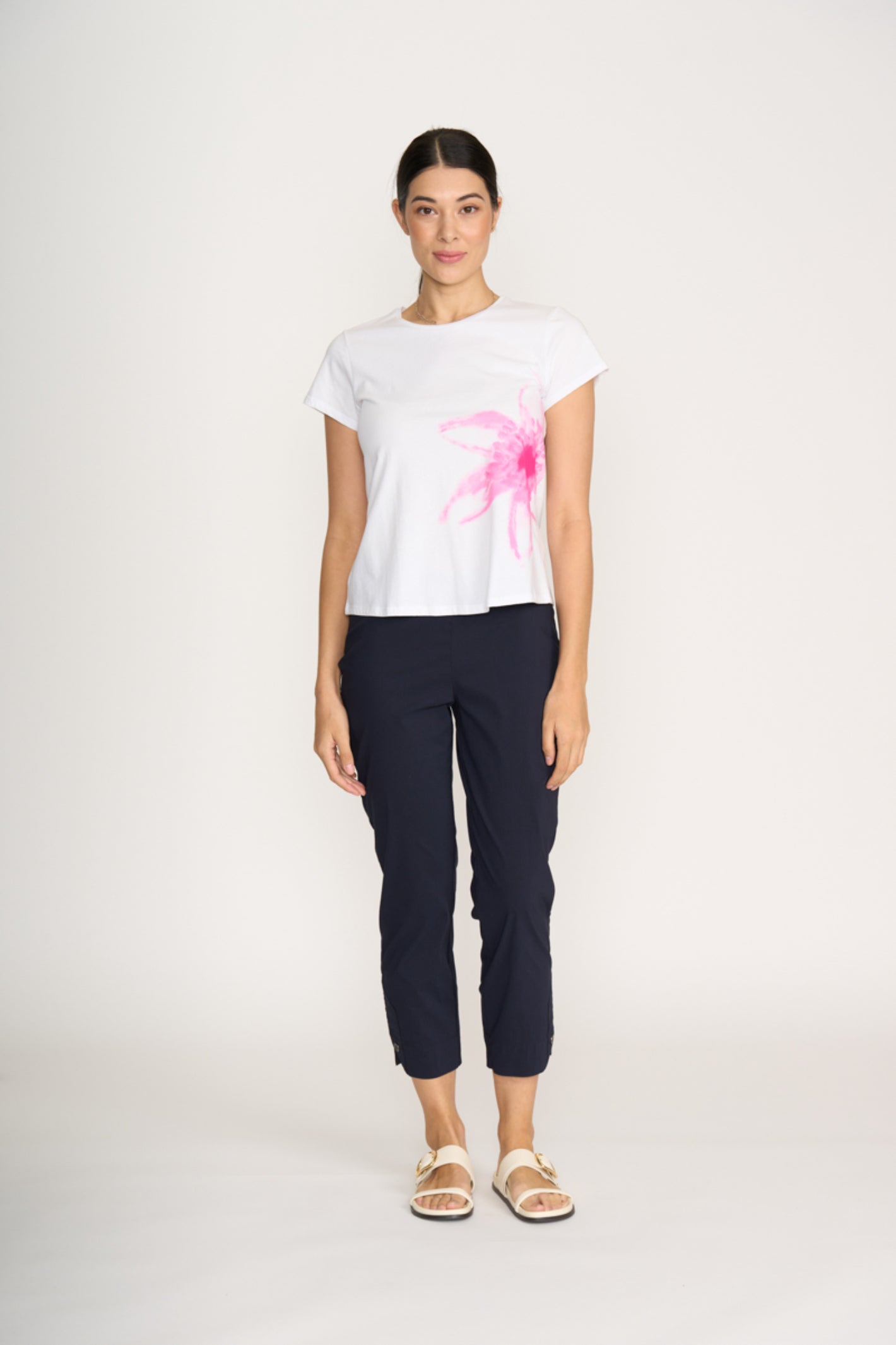 Woman wearing Foil Fo8269 Finish Line Pant True Navy by Foil, shop the vendor Foil at Dotique for stylish pants.