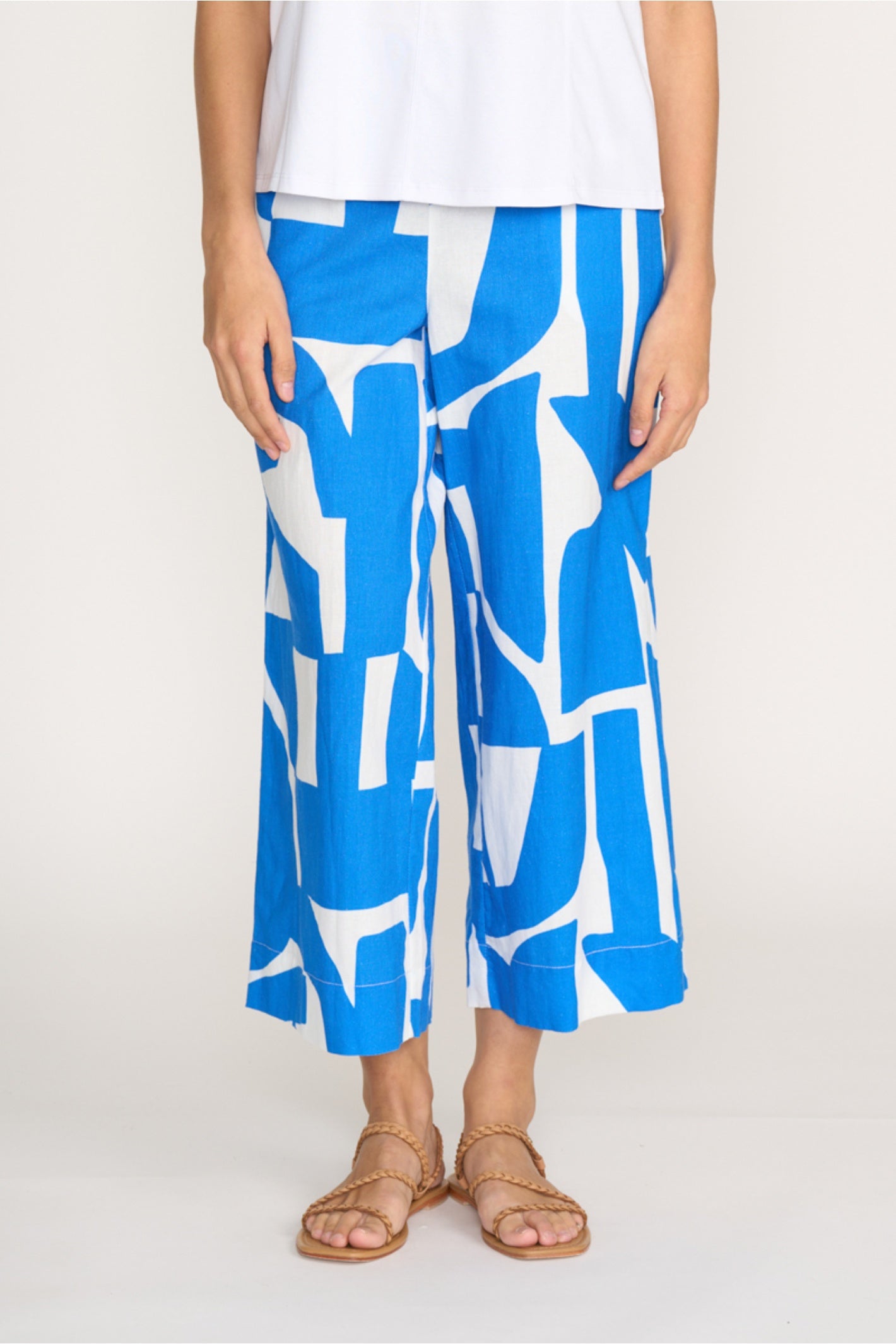 Front view of model wearing Foil Fo8364 Natural Ability Trousers Reflection by Foil Shop the vendor at Dotique