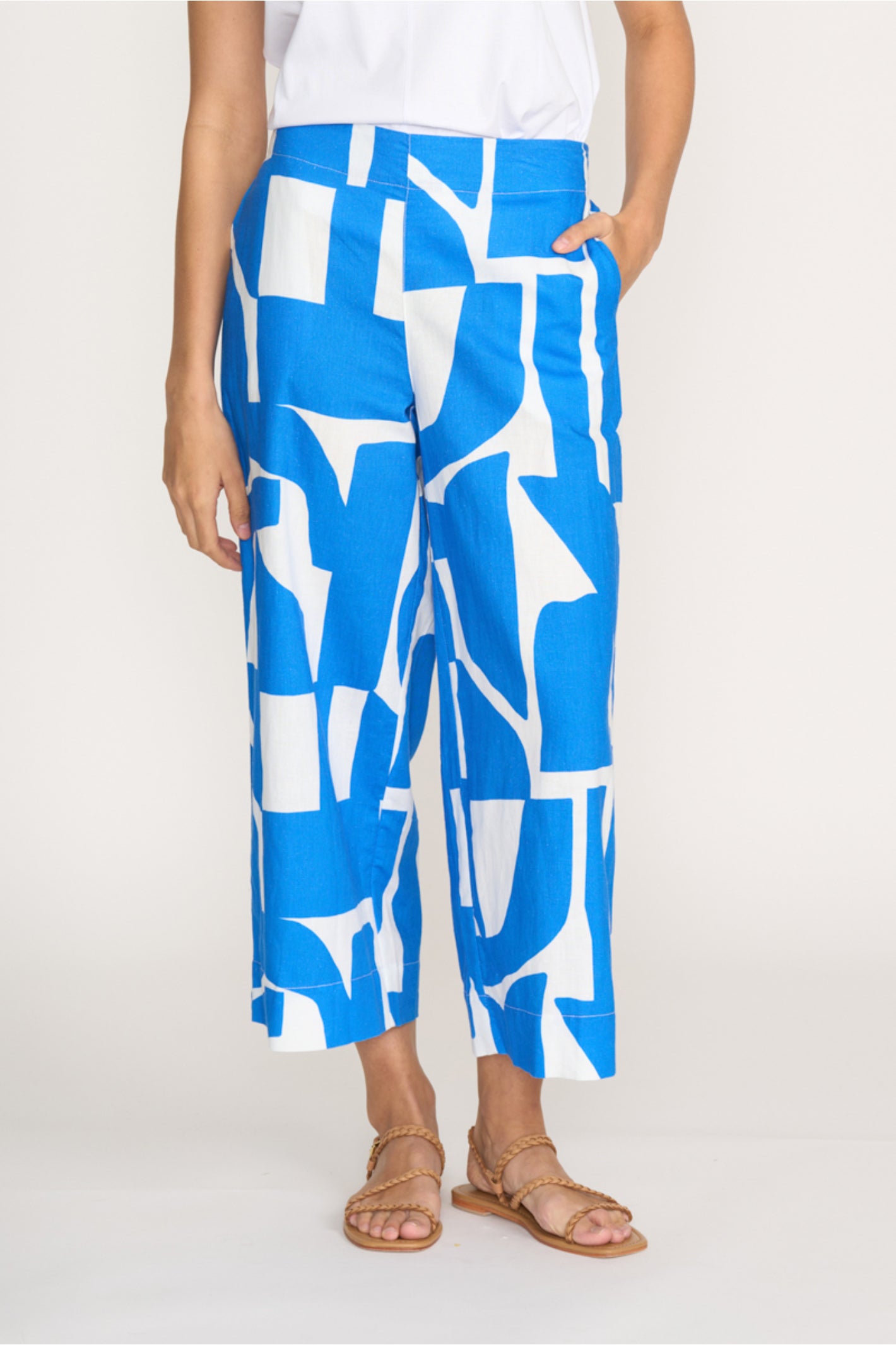 Front view of model wearing Foil Fo8364 Natural Ability Trousers Reflection by Foil Shop the vendor at Dotique