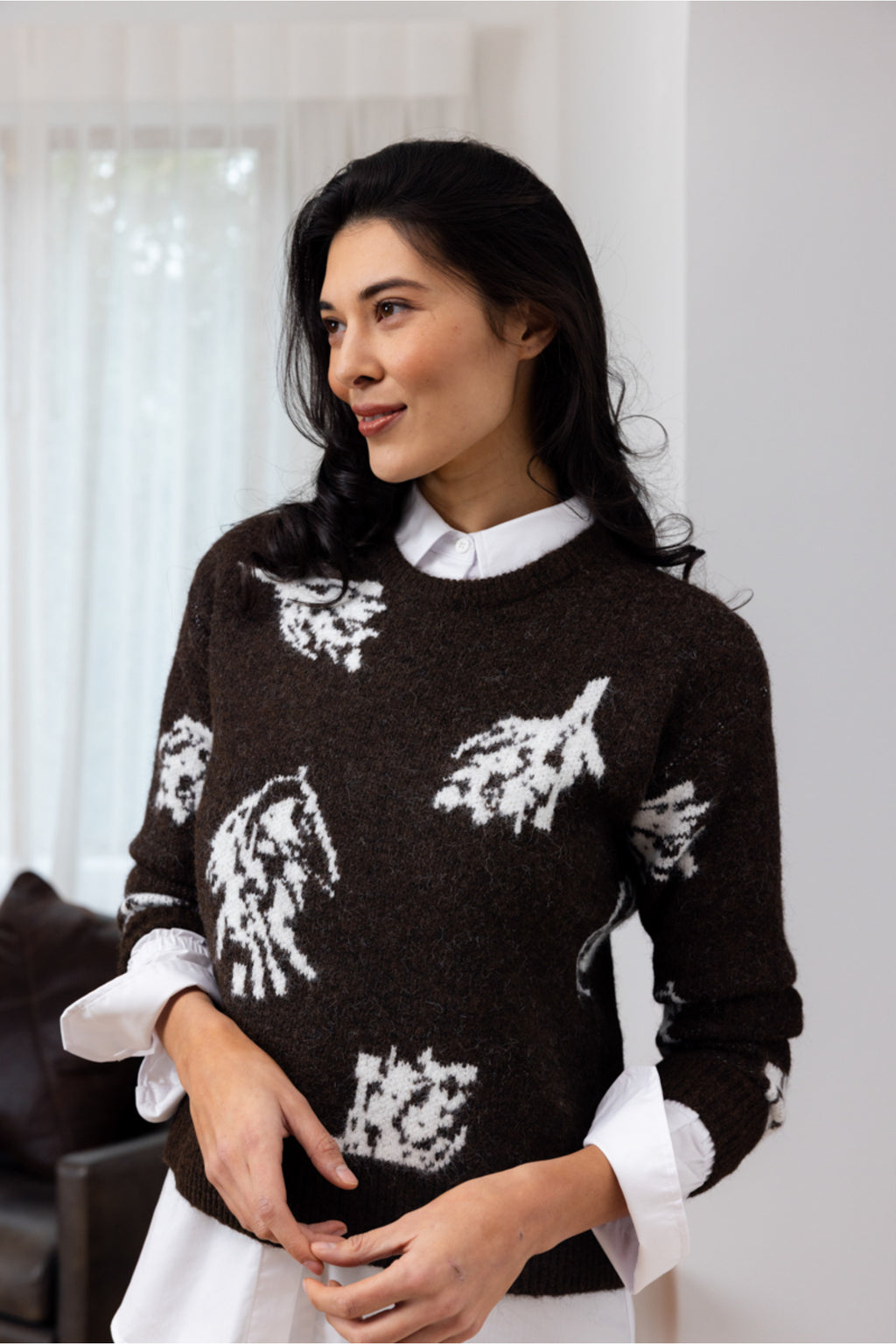 Foil FO8376 Bloom & Loom Jumper Coffee Mix