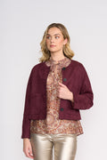 Foil FO8392 Looking Suede Jacket Black Cherry