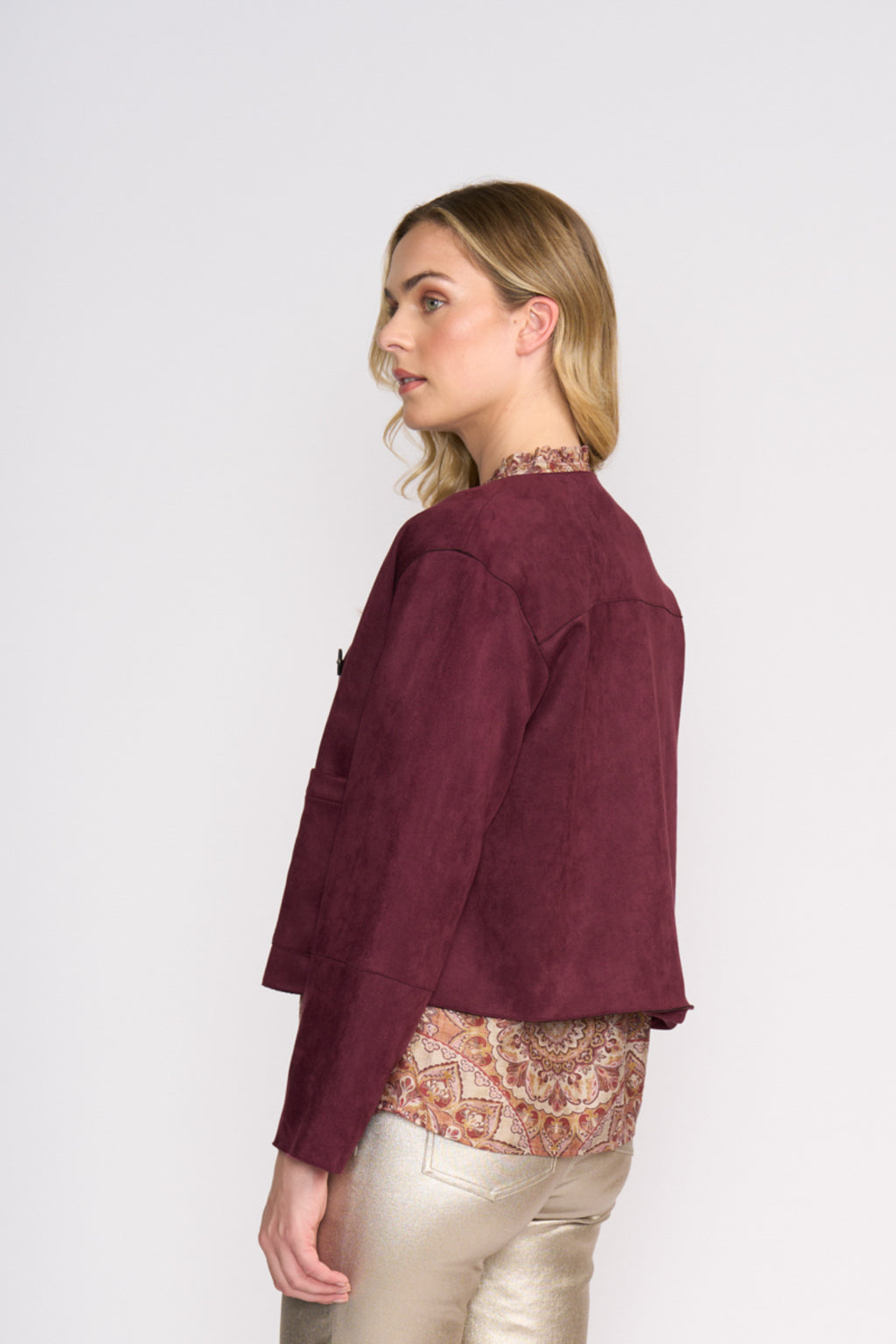 Foil FO8392 Looking Suede Jacket Black Cherry