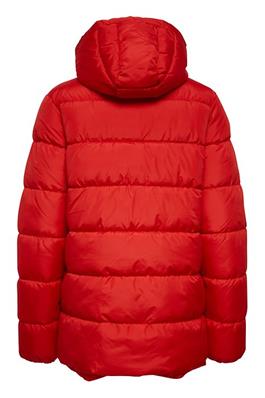 Fransa FRMABELLE JA 2 Salsa Quilted Coat with Hood Back View