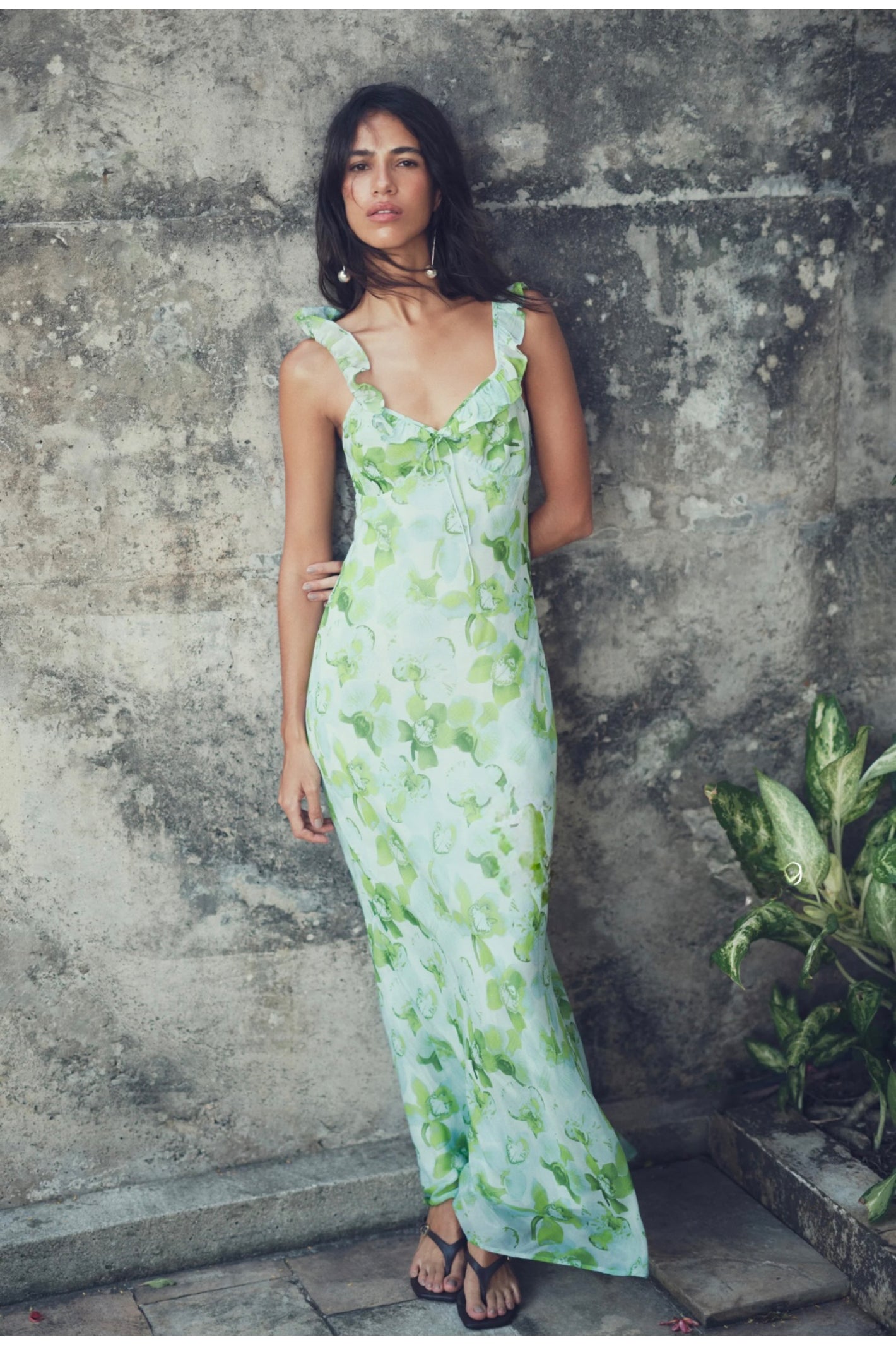 Model wearing Fabienne Chapot Josine Dress Light Blue/Green by Fabienne Chapot, shop Fabienne Chapot at Dotique.