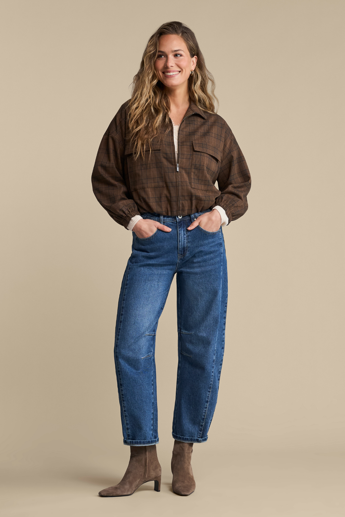 Red Button SRB5130 Cayla Mid Stone Used Jeans L28