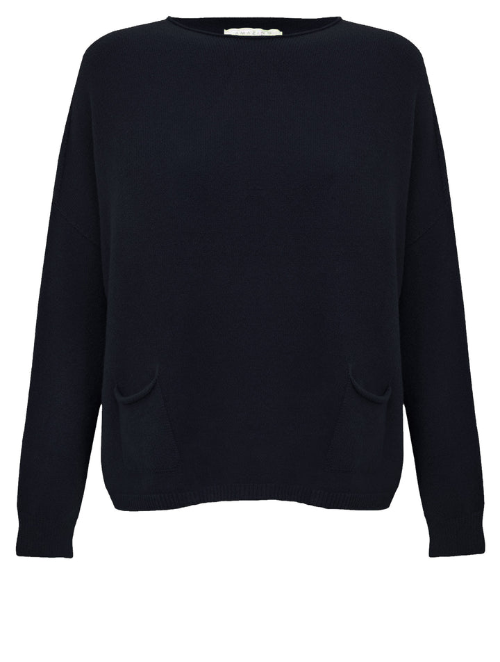 Amazing Woman Jodie Fine Knit 2 Front Pocket Jumper