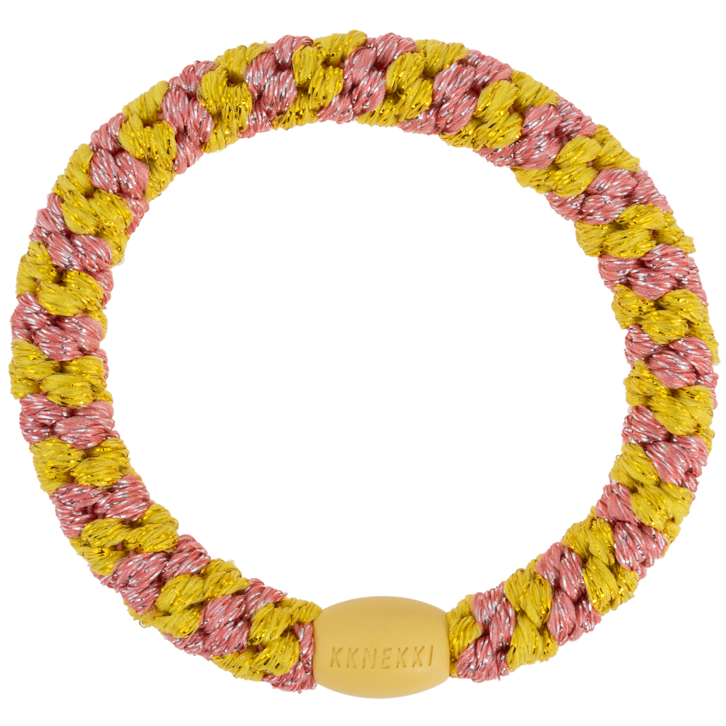 KKNEKKI Coral Glitter stripe by KKNEKKI in pink and yellow glitter, shop the KKNEKKI collection at Dotique online store
