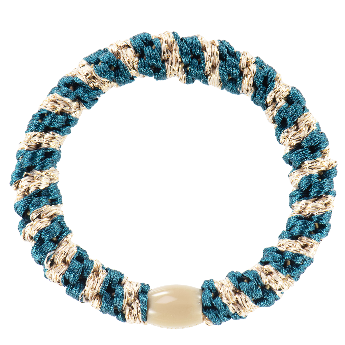 KKNEKKI Light Petrol-Beige Glitter Stripe by KKNEKKI, shop KKNEKKI at Dotique for stylish hair accessories