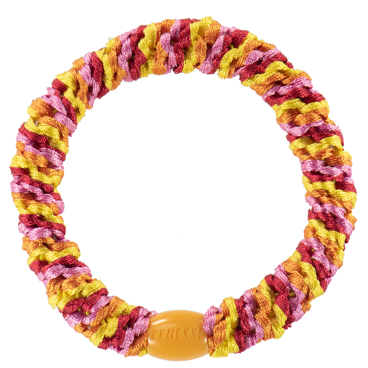 KKNEKKI Mix Sun-Orange braided hair tie by KKNEKKI available to shop now at Dotique