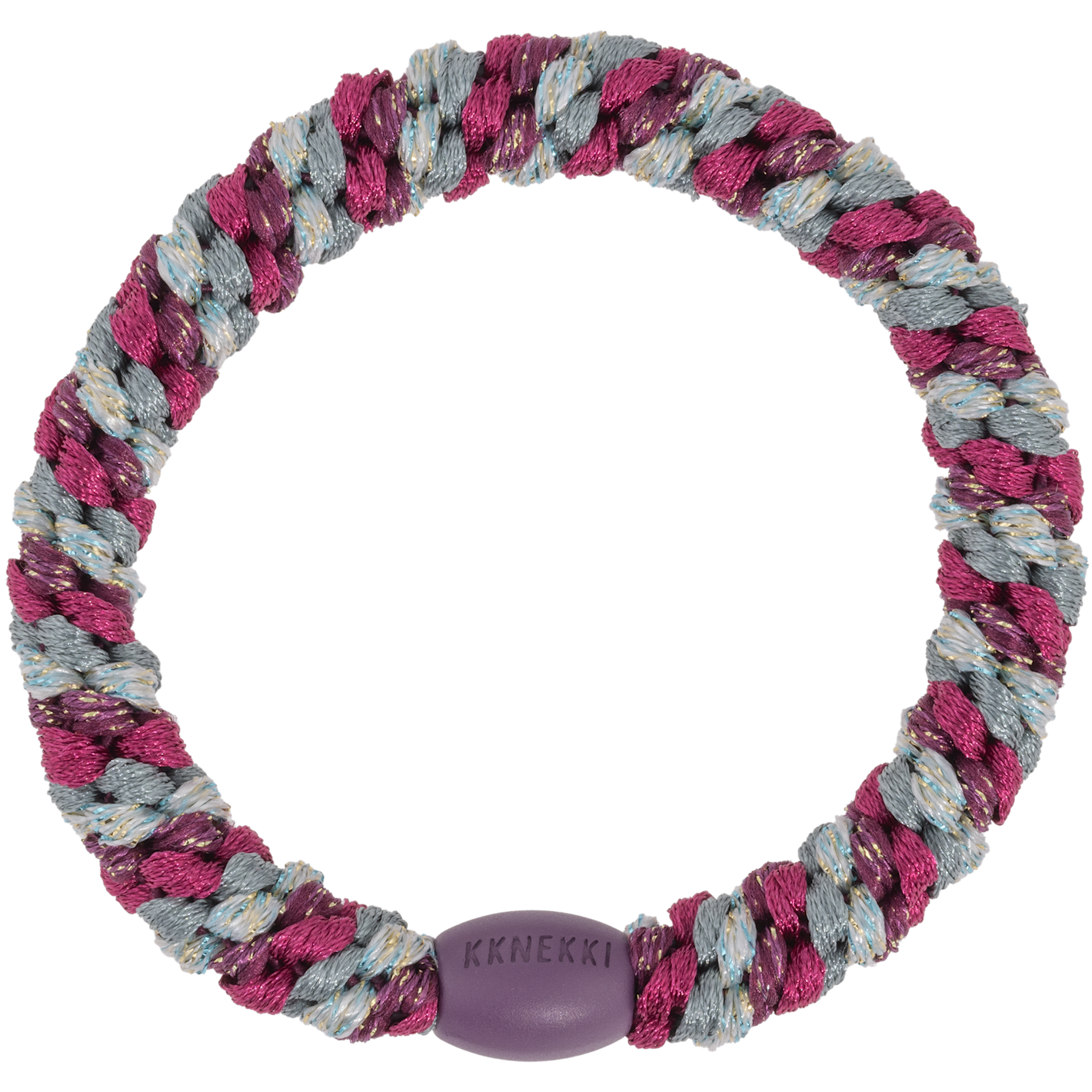 KKNEKKI Mix Grape Aqua Glitter by KKNEKKI featuring purple and silver braided design available to shop at Dotique.
