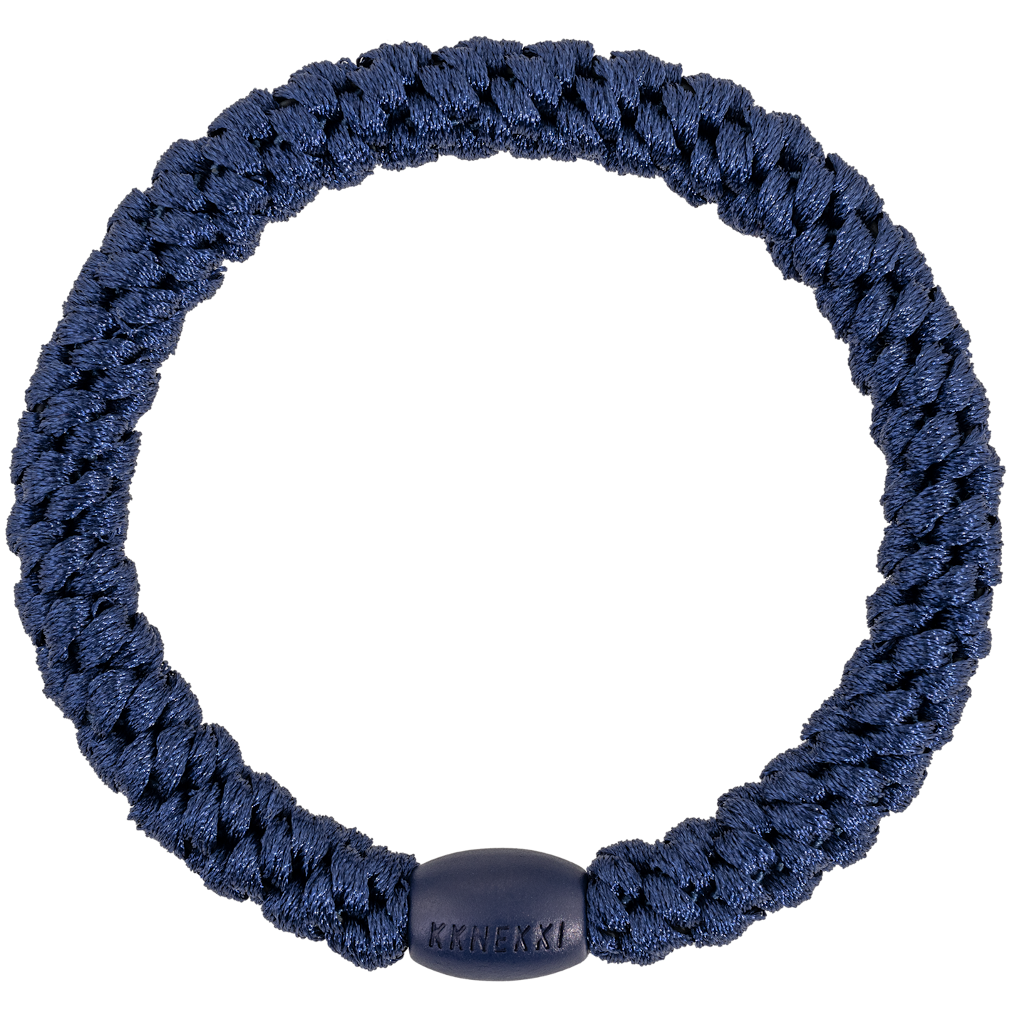 KKNEKKI Navy braided hair tie by KKNEKKI, shop the vendor at Dotique for stylish hair accessories