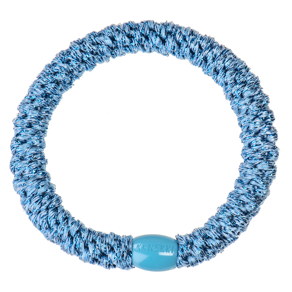KKNEKKI Ocean Glitter hair tie in blue with glitter accents by KKNEKKI Shop KKNEKKI at Dotique for stylish accessories